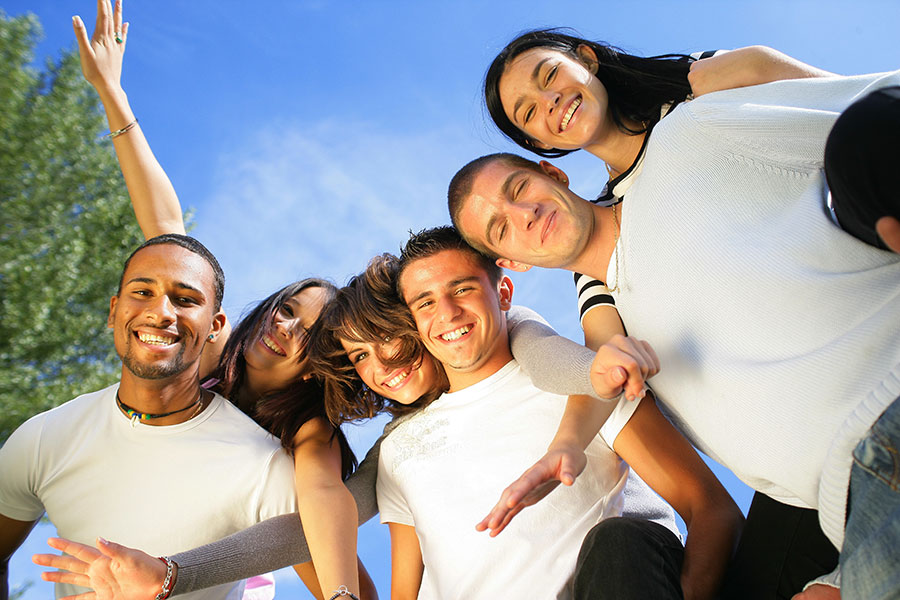 group of teenagers